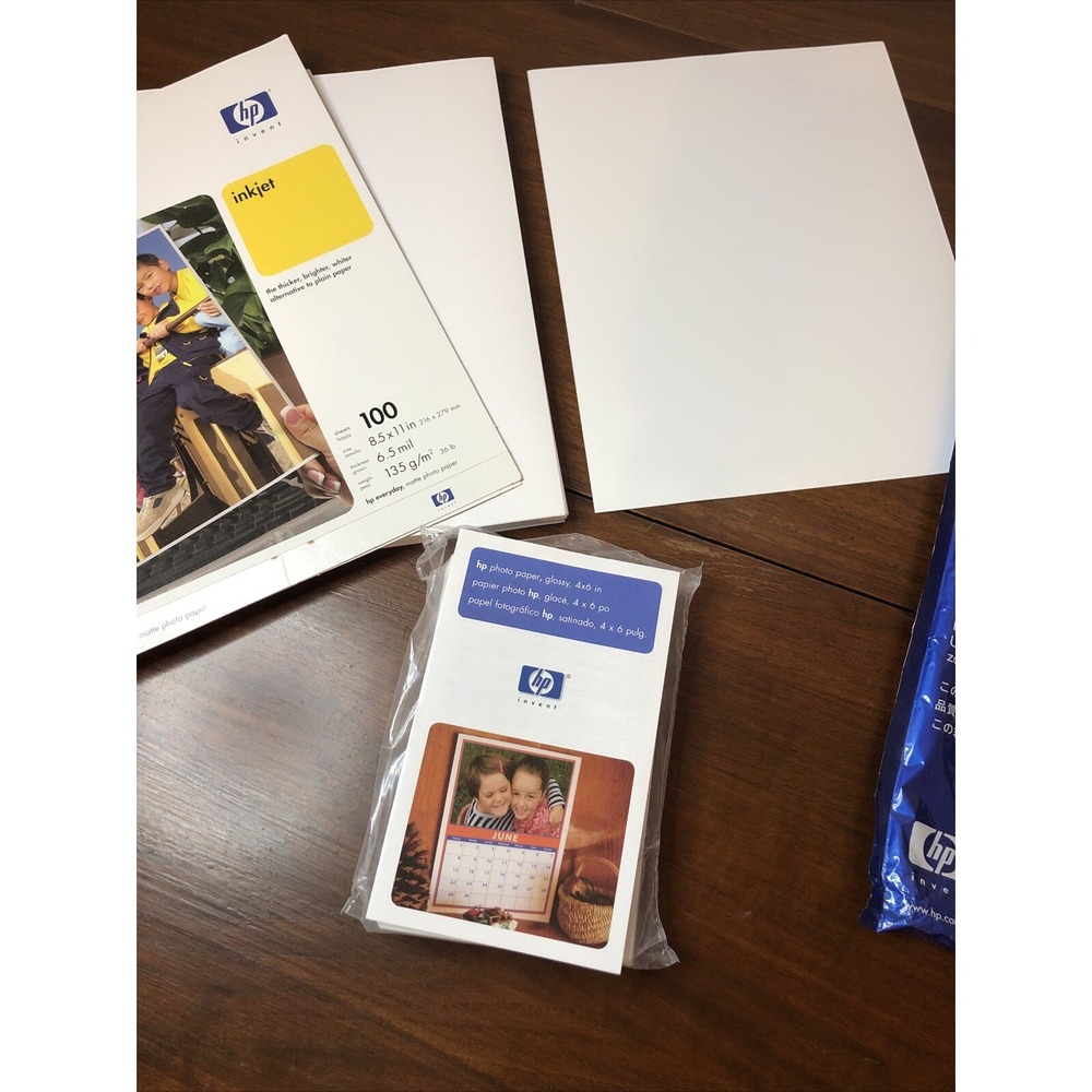 LOT HP Matte Photo Paper 8½x11 & HP Glossy 4x6